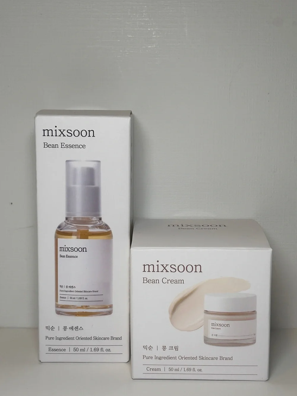 Bean Cream & Bean Essence Skincare Set - White